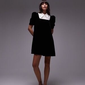 & Other Stories Black Dress with White Collar